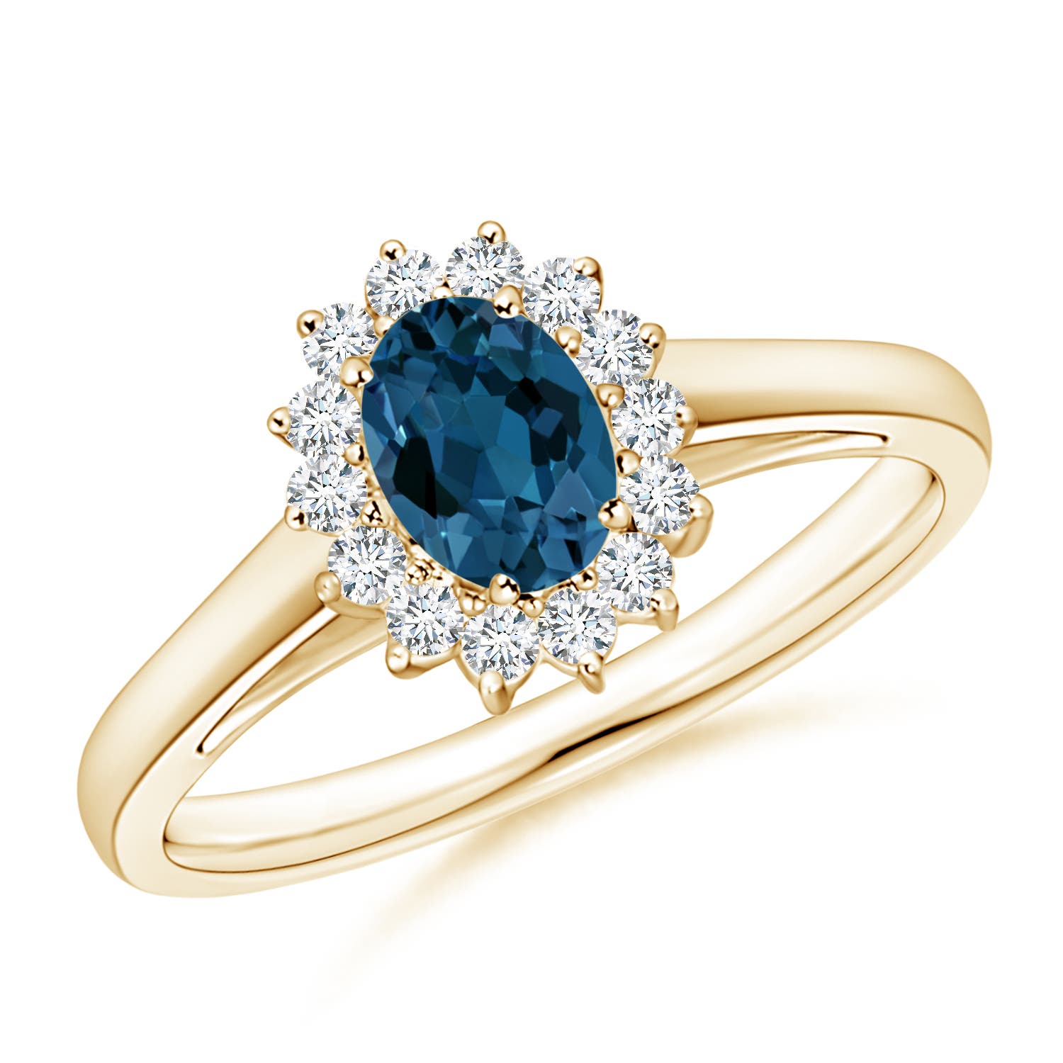 AAA - London Blue Topaz / 0.74 CT / 14 KT Yellow Gold