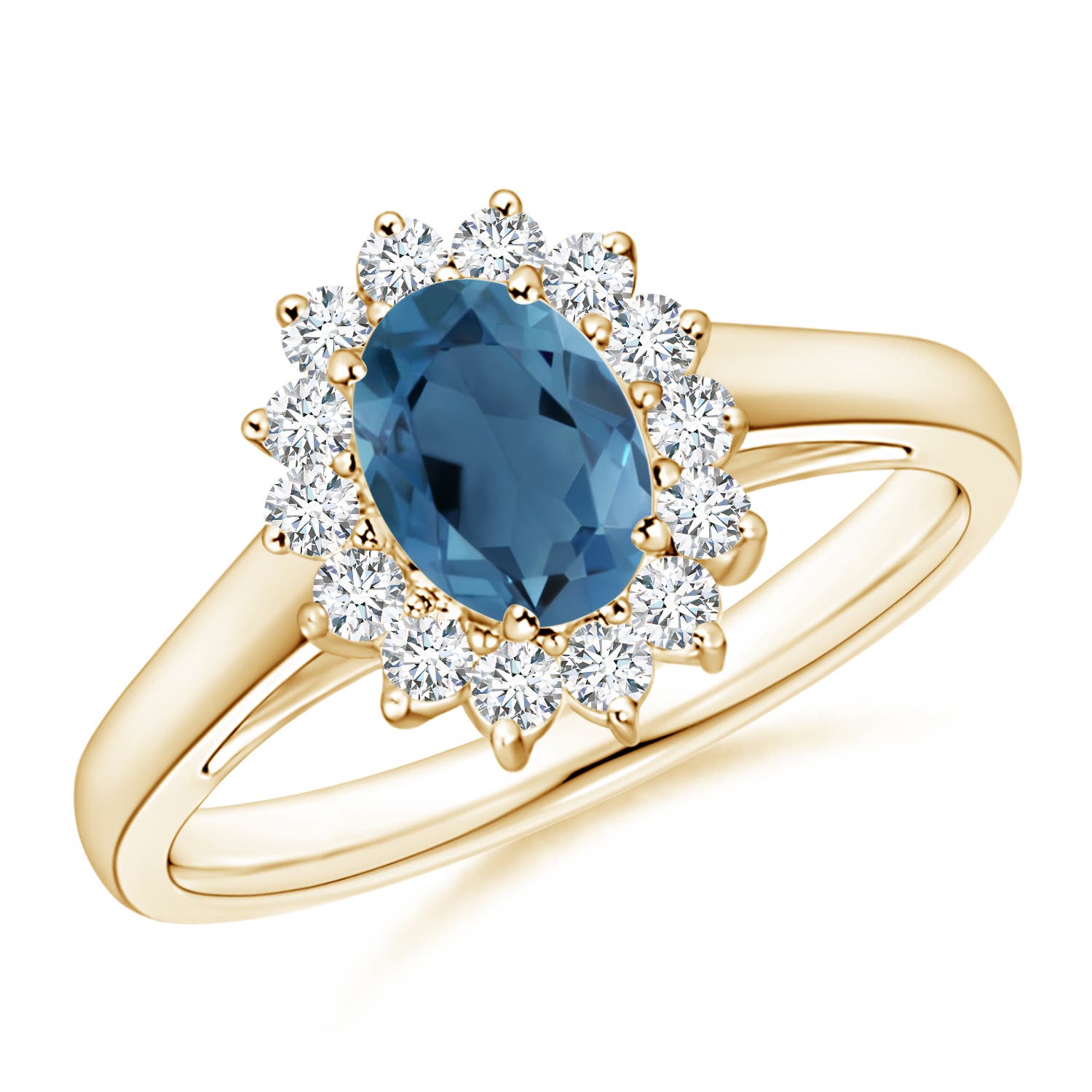 A - London Blue Topaz / 1.2 CT / 14 KT Yellow Gold