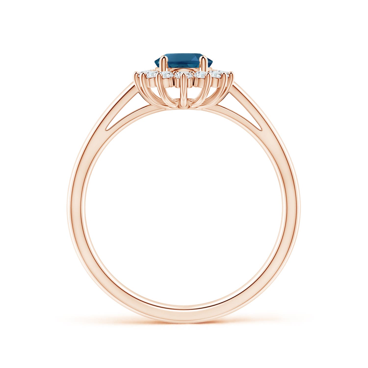 AAA - London Blue Topaz / 1.2 CT / 14 KT Rose Gold