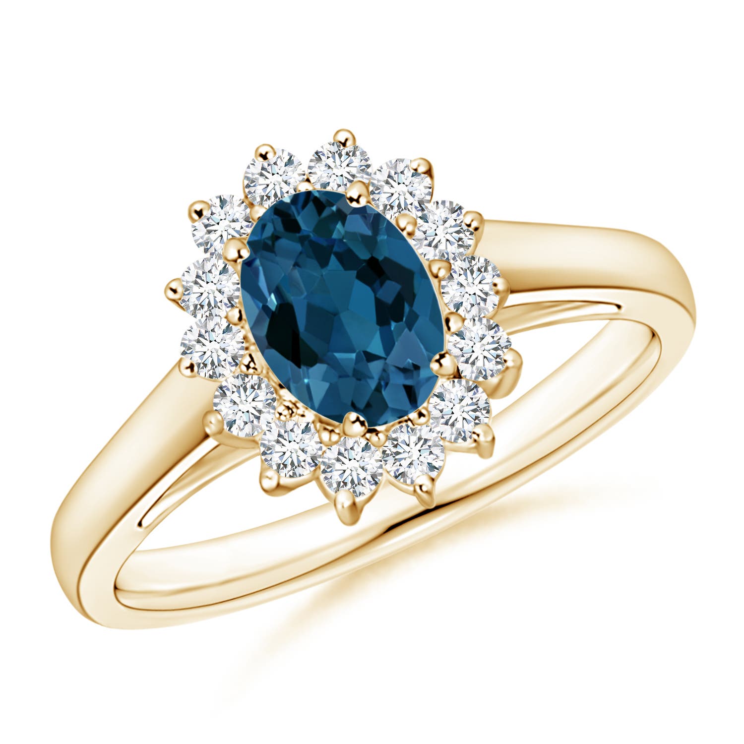 AAA - London Blue Topaz / 1.2 CT / 14 KT Yellow Gold