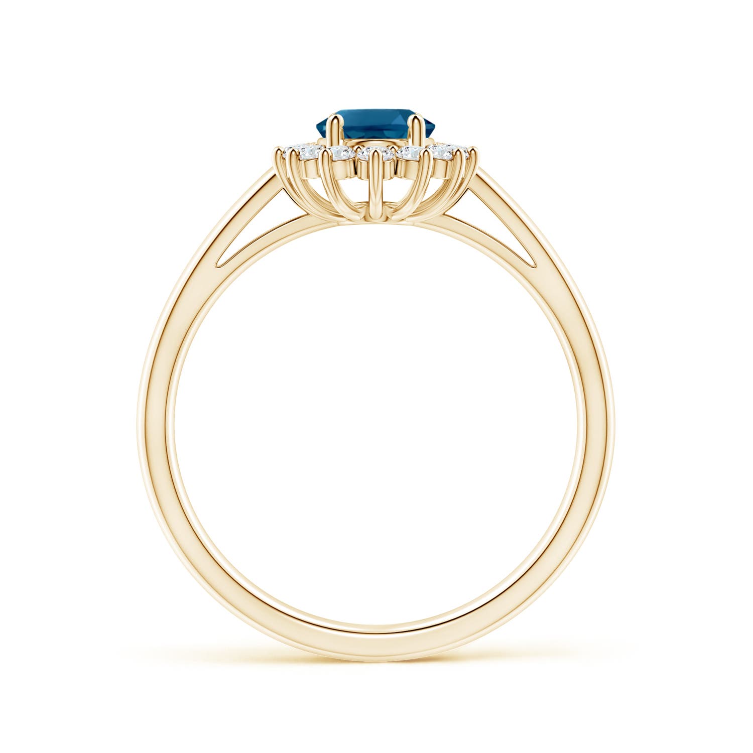 AAAA - London Blue Topaz / 1.2 CT / 14 KT Yellow Gold