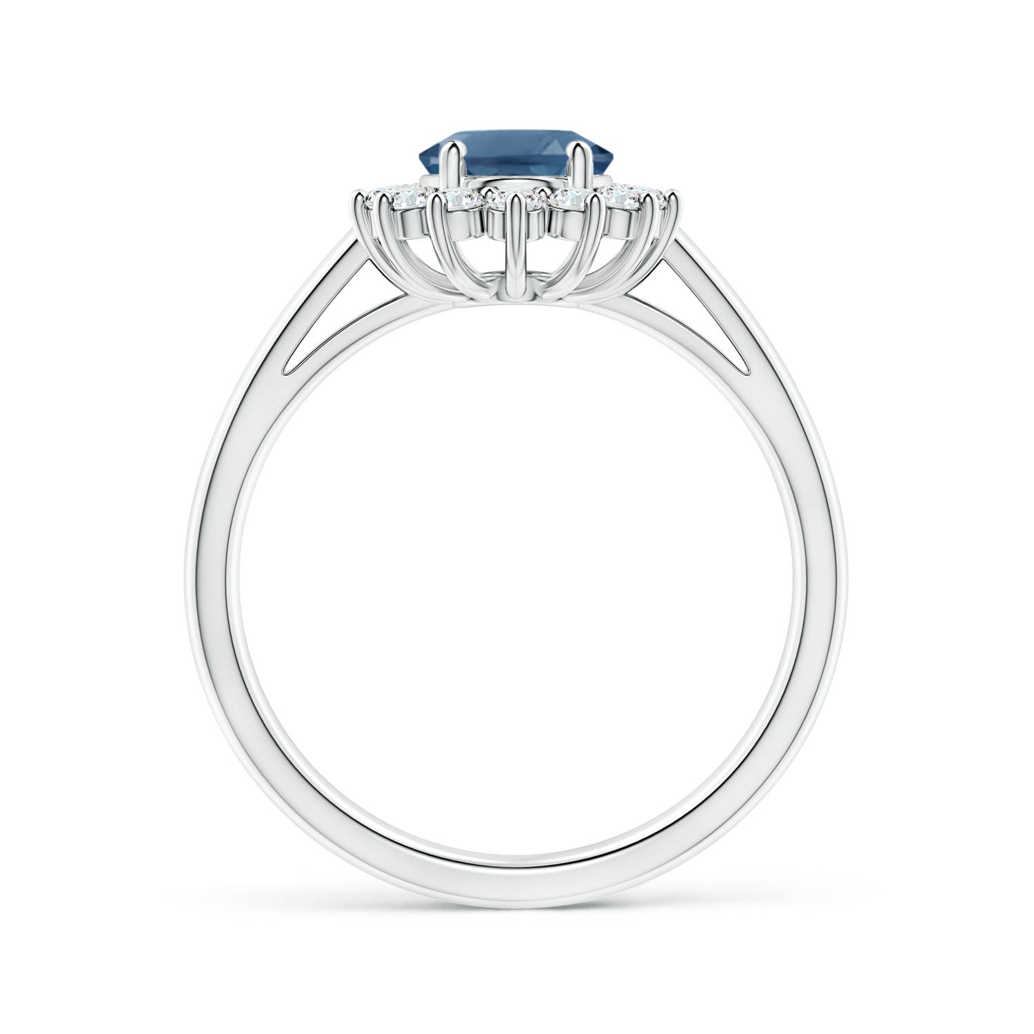 A - London Blue Topaz / 1.85 CT / 14 KT White Gold