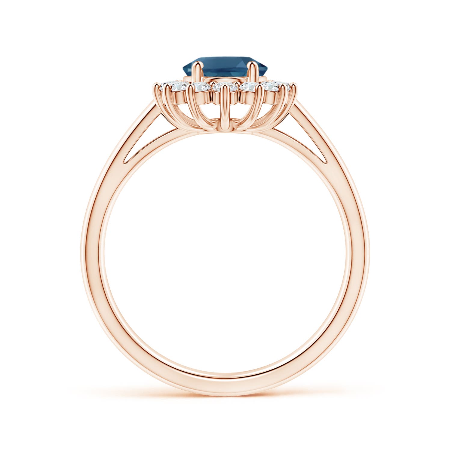 AA - London Blue Topaz / 1.85 CT / 14 KT Rose Gold