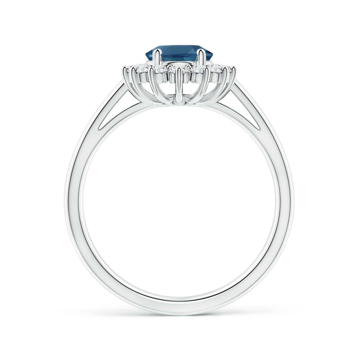 AA - London Blue Topaz / 1.85 CT / 14 KT White Gold