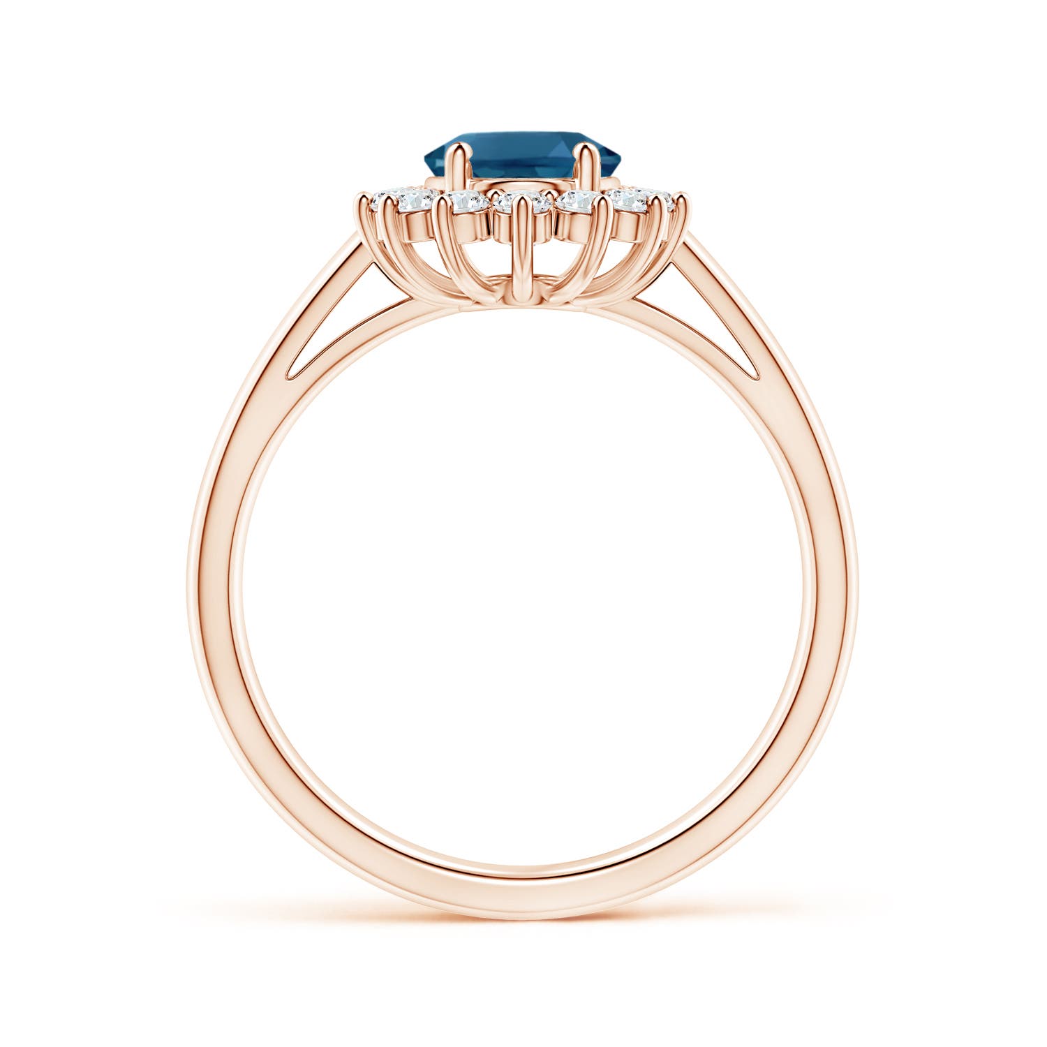 AAA - London Blue Topaz / 1.85 CT / 14 KT Rose Gold