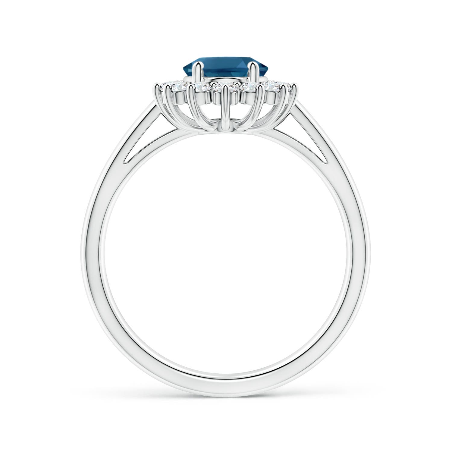 AAA - London Blue Topaz / 1.85 CT / 14 KT White Gold