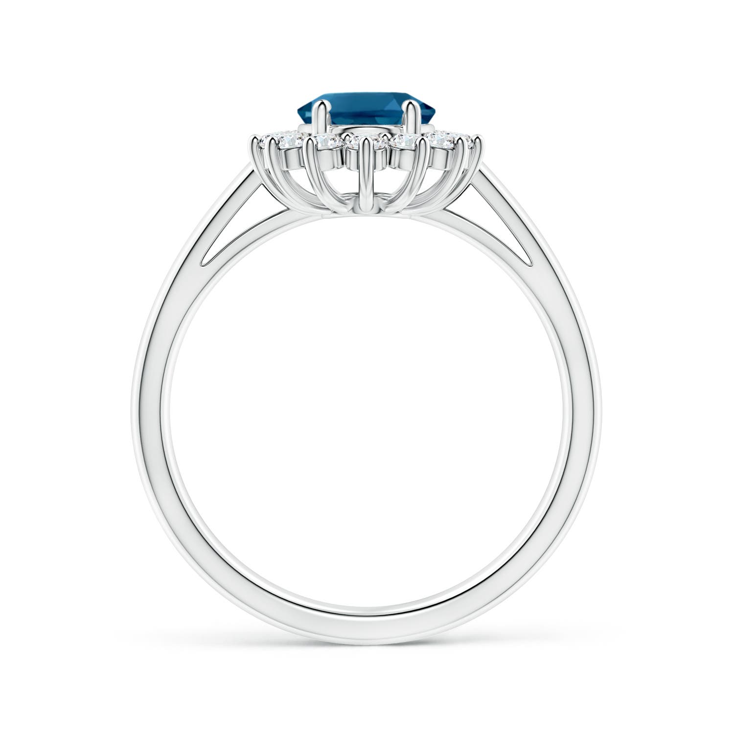 AAAA - London Blue Topaz / 1.85 CT / 14 KT White Gold