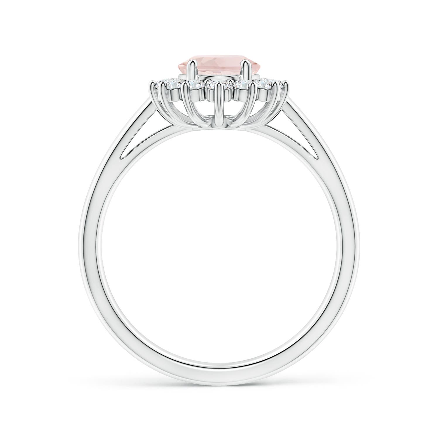 A - Morganite / 1.45 CT / 14 KT White Gold