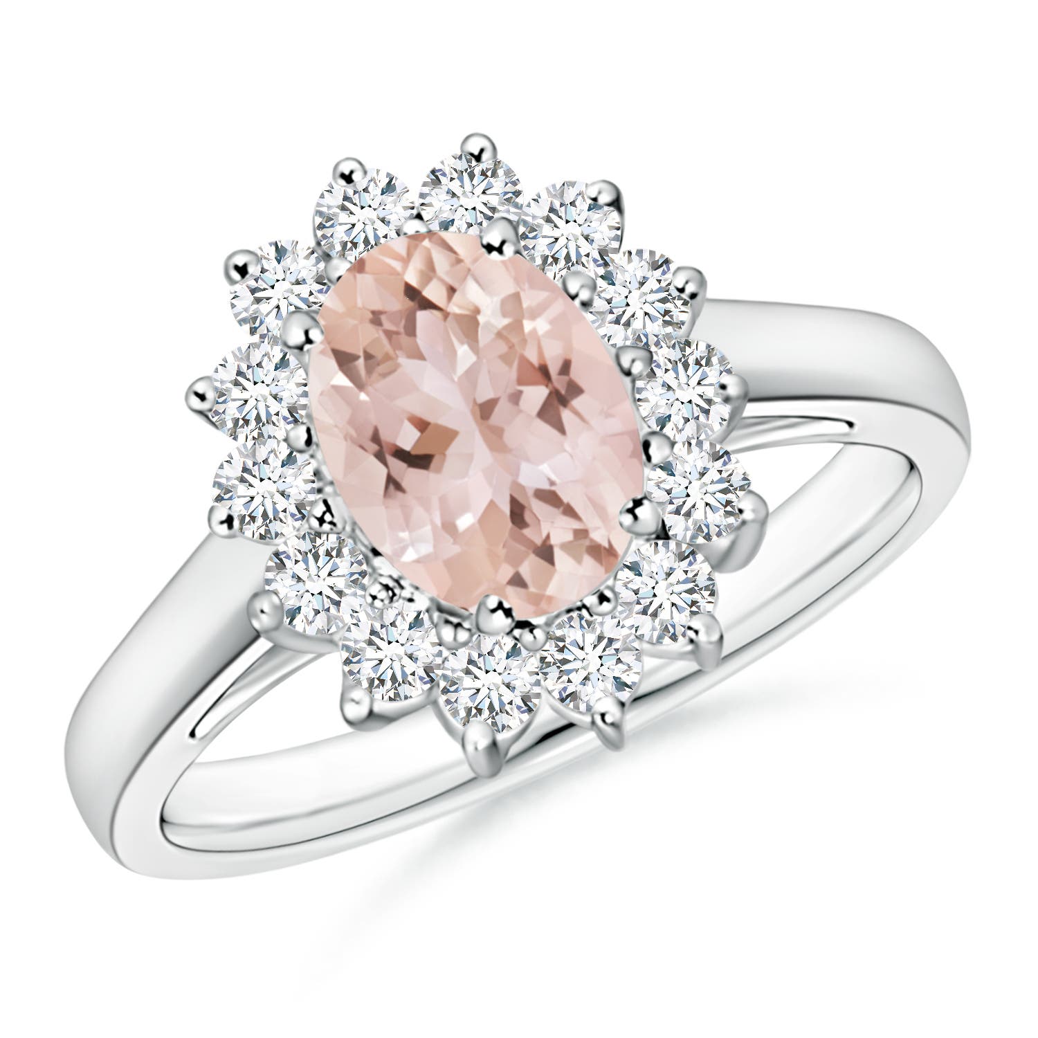 AAA - Morganite / 1.45 CT / 14 KT White Gold