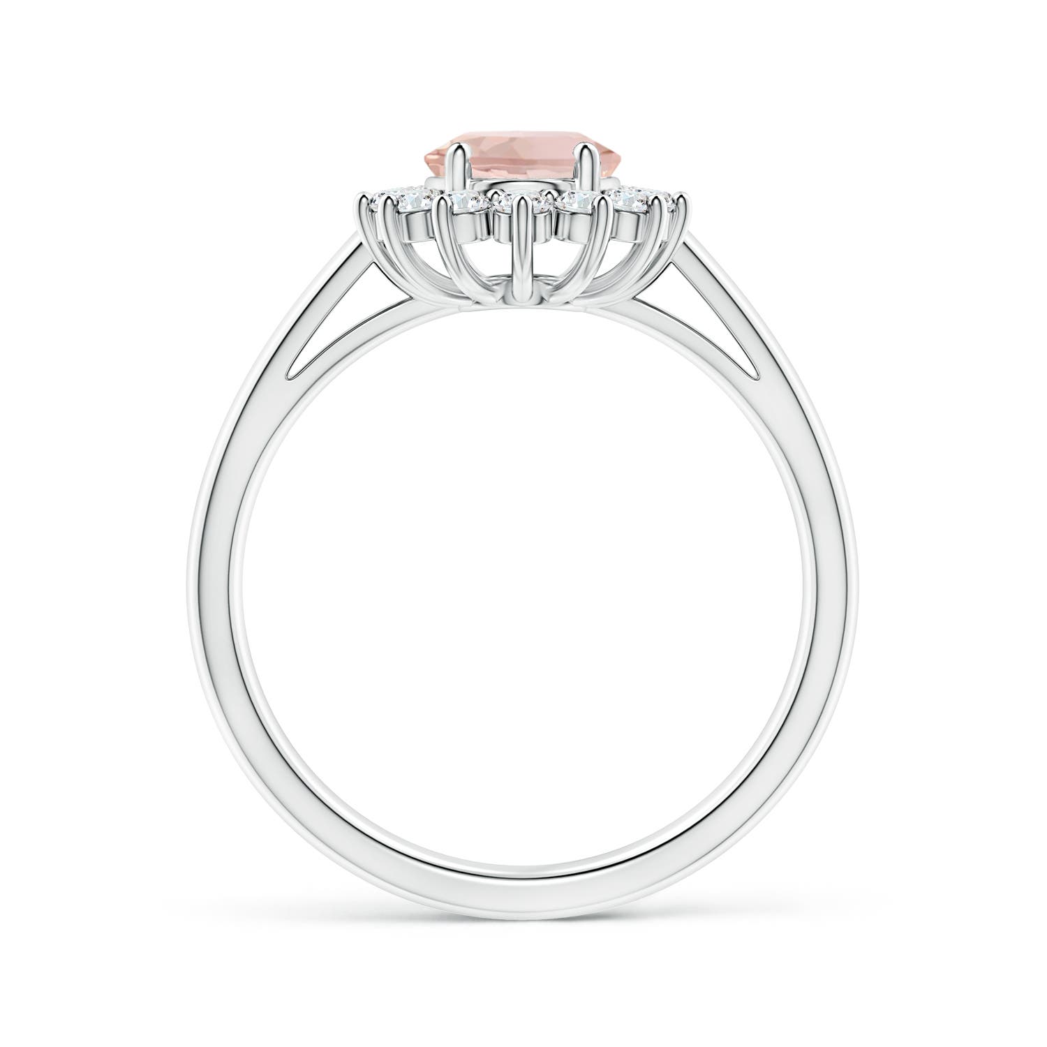 AAA - Morganite / 1.45 CT / 14 KT White Gold