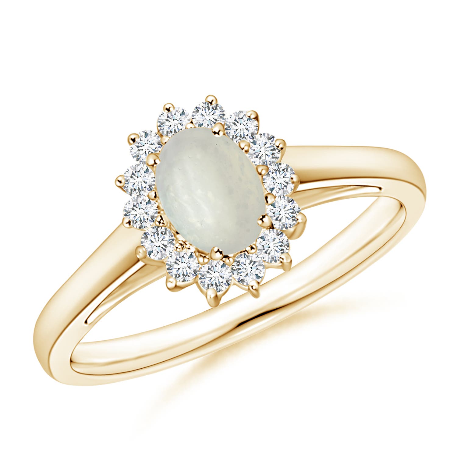 A - Moonstone / 0.57 CT / 14 KT Yellow Gold