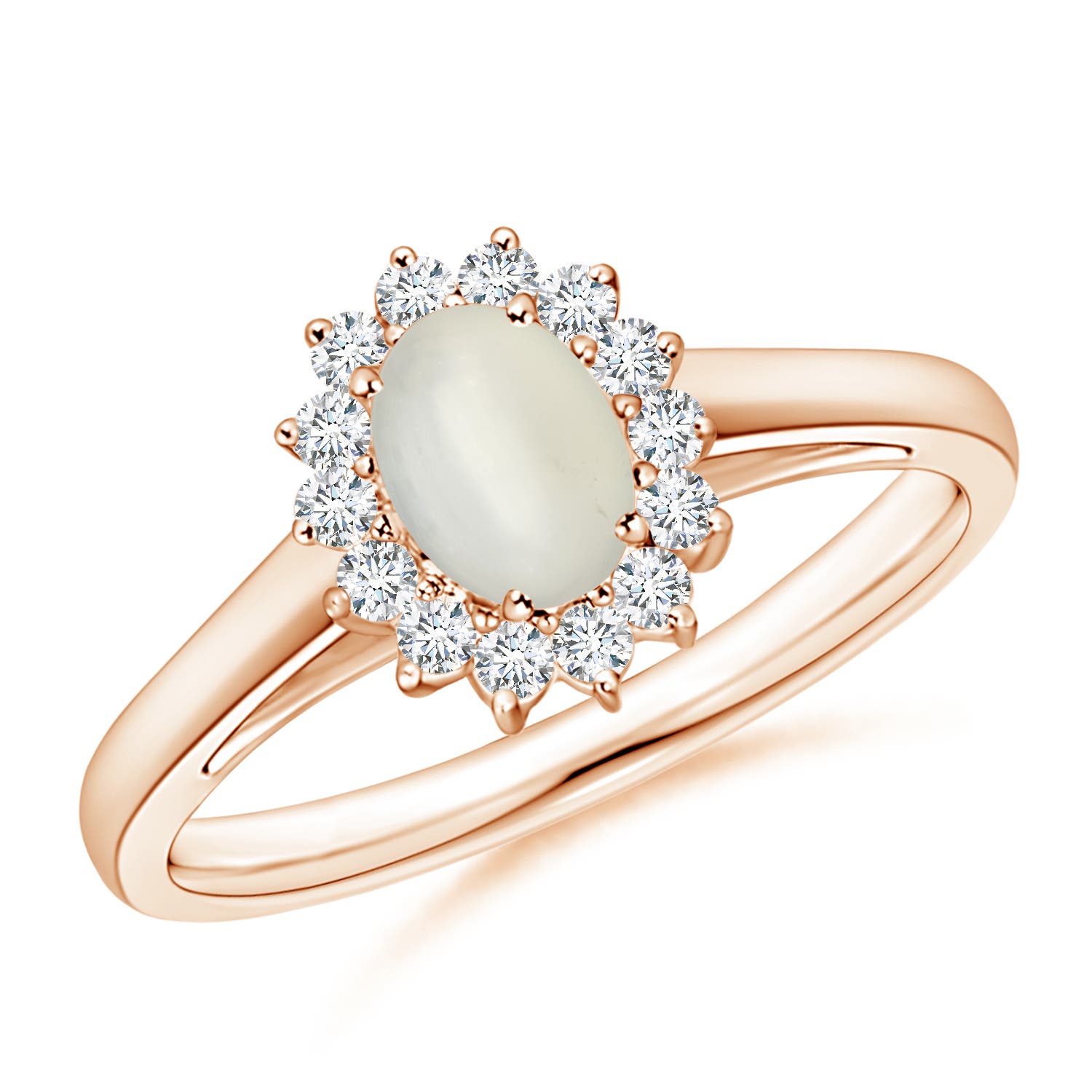 AAA - Moonstone / 0.57 CT / 14 KT Rose Gold