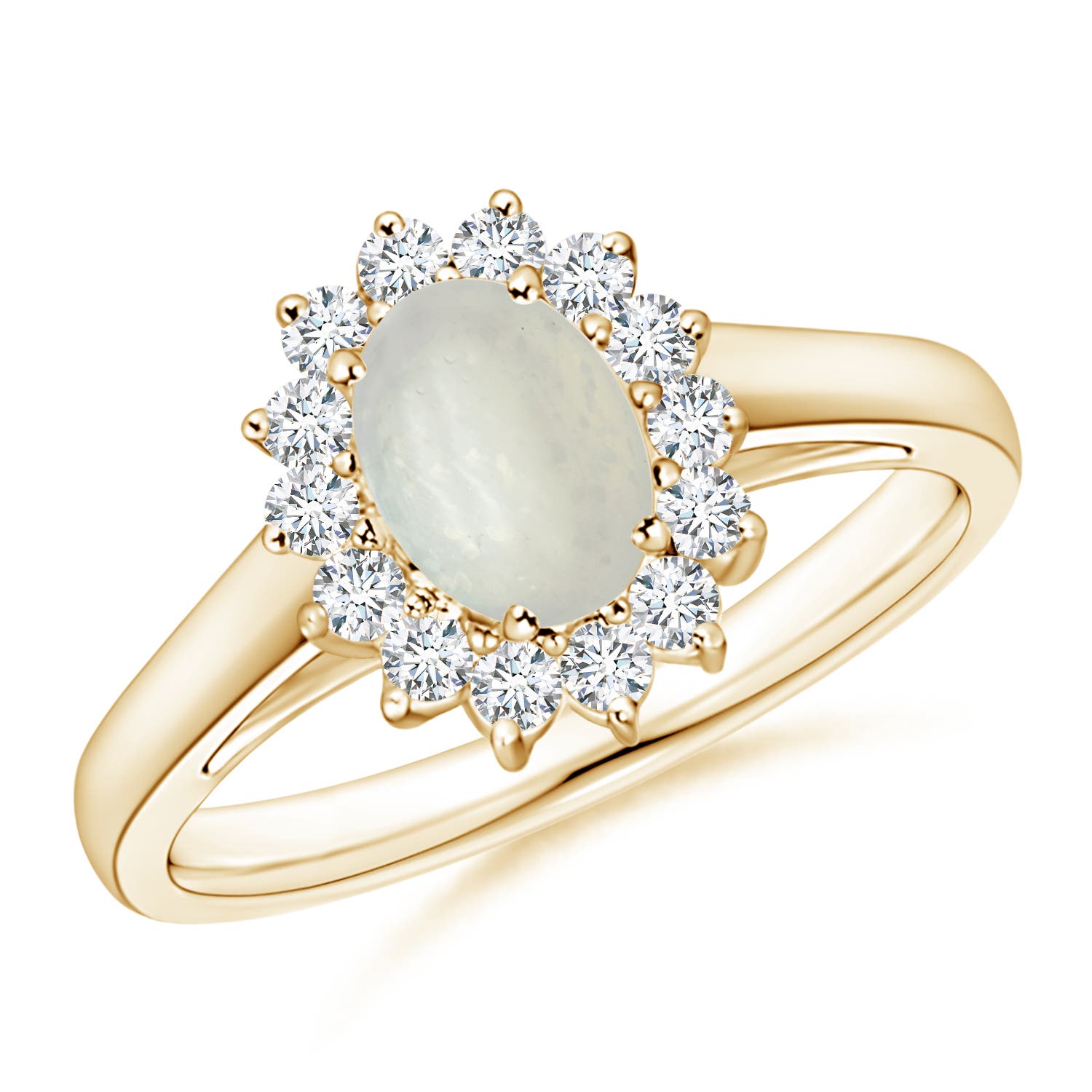 A - Moonstone / 0.93 CT / 14 KT Yellow Gold