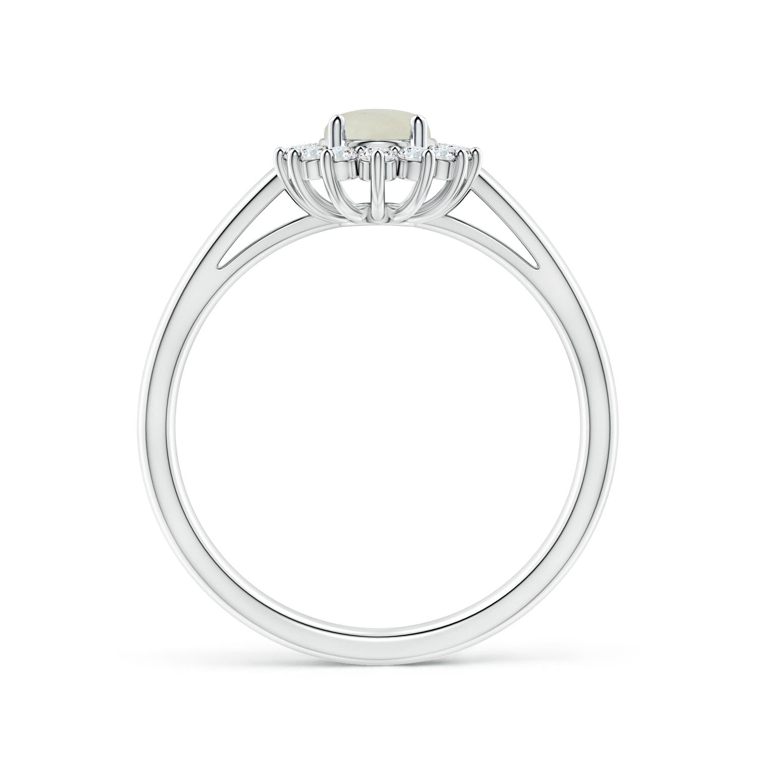 AA - Moonstone / 0.93 CT / 14 KT White Gold