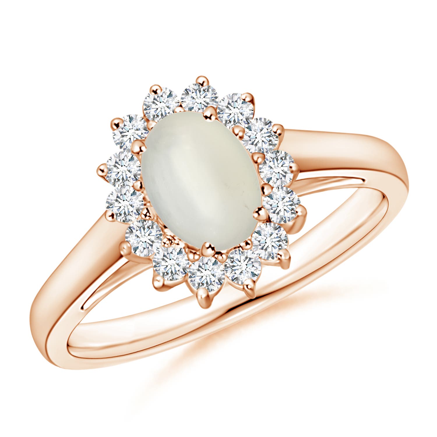 AAA - Moonstone / 0.93 CT / 14 KT Rose Gold