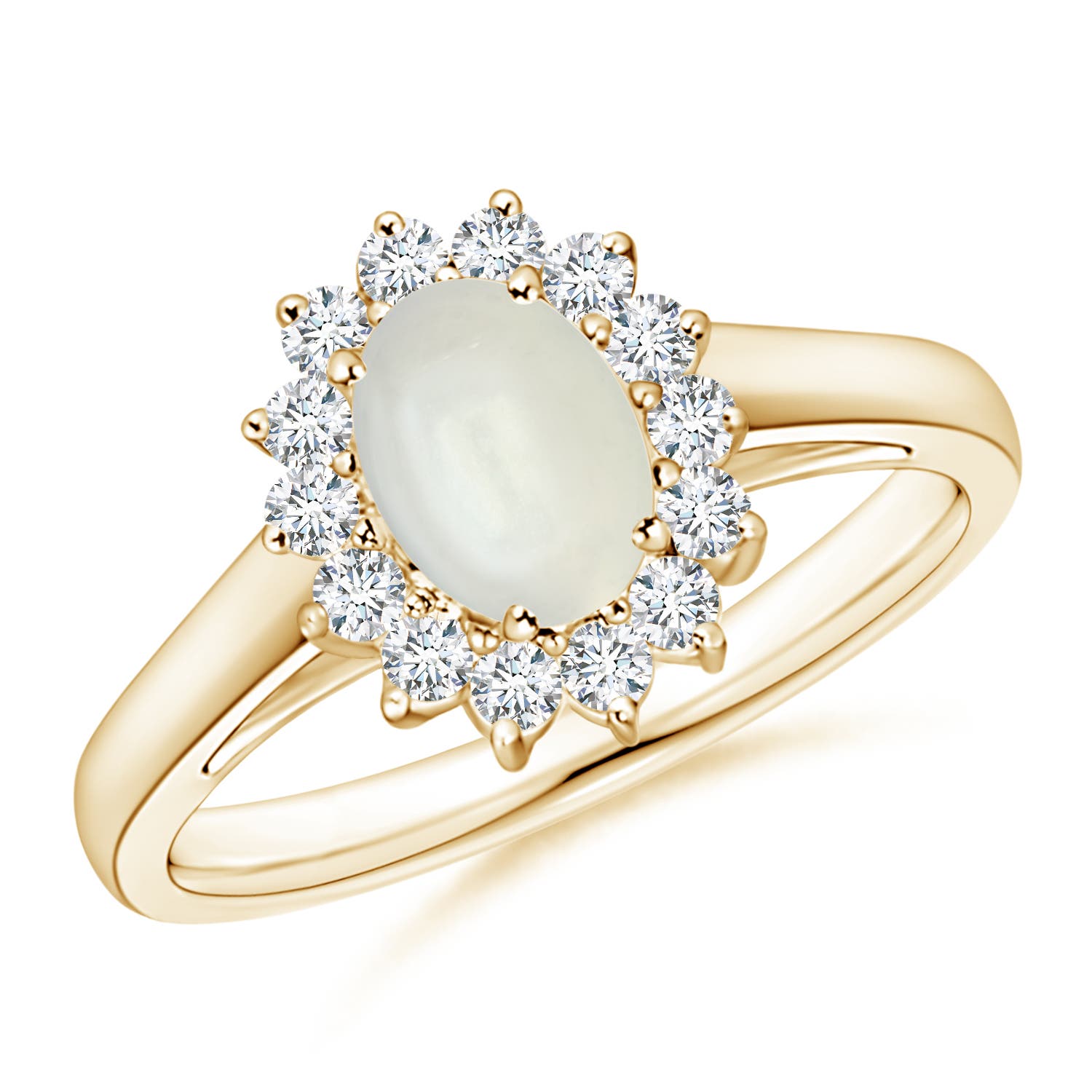 AAAA - Moonstone / 0.93 CT / 14 KT Yellow Gold