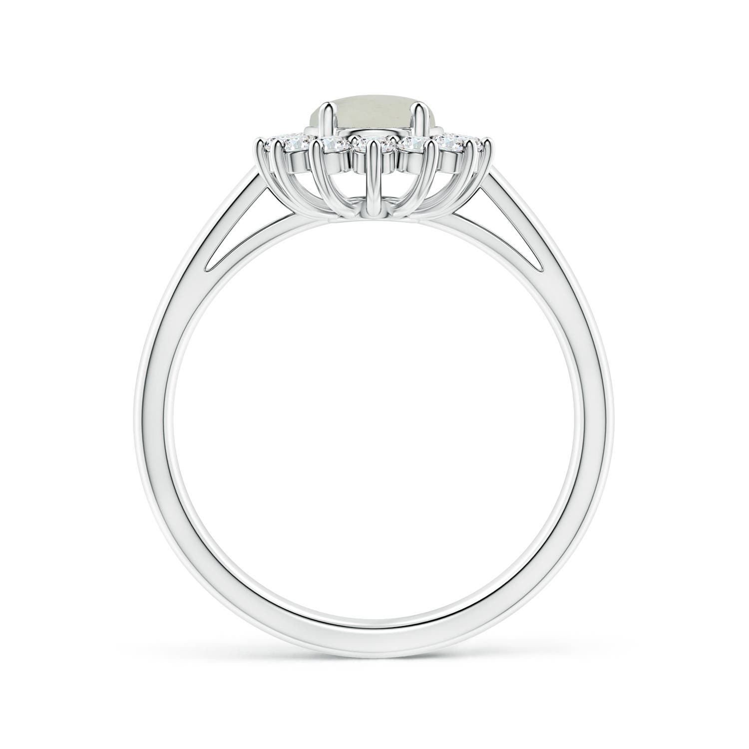 A - Moonstone / 1.45 CT / 14 KT White Gold