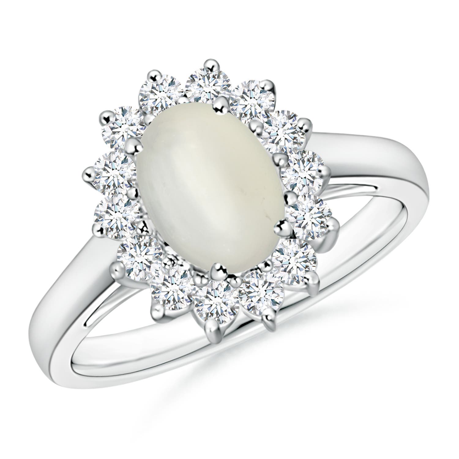 AAA - Moonstone / 1.45 CT / 14 KT White Gold