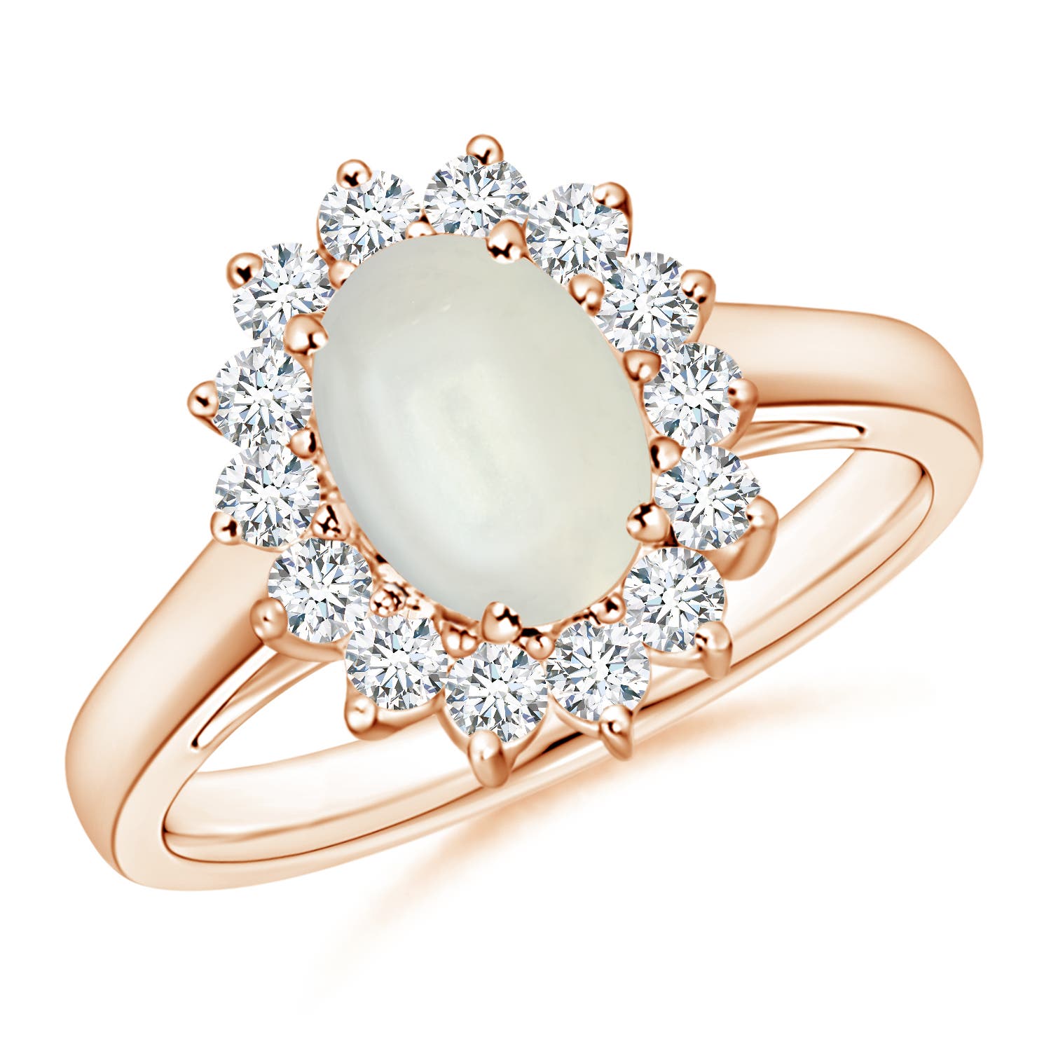 AAAA - Moonstone / 1.45 CT / 14 KT Rose Gold