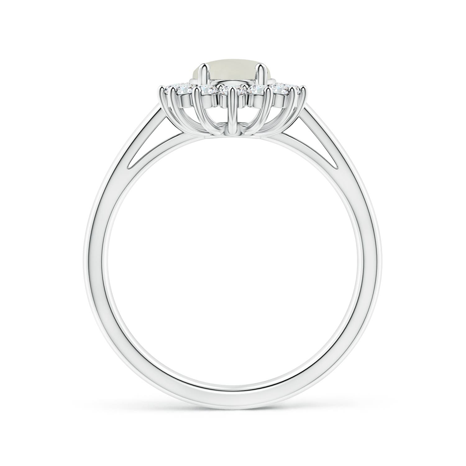 AAAA - Moonstone / 1.45 CT / 14 KT White Gold