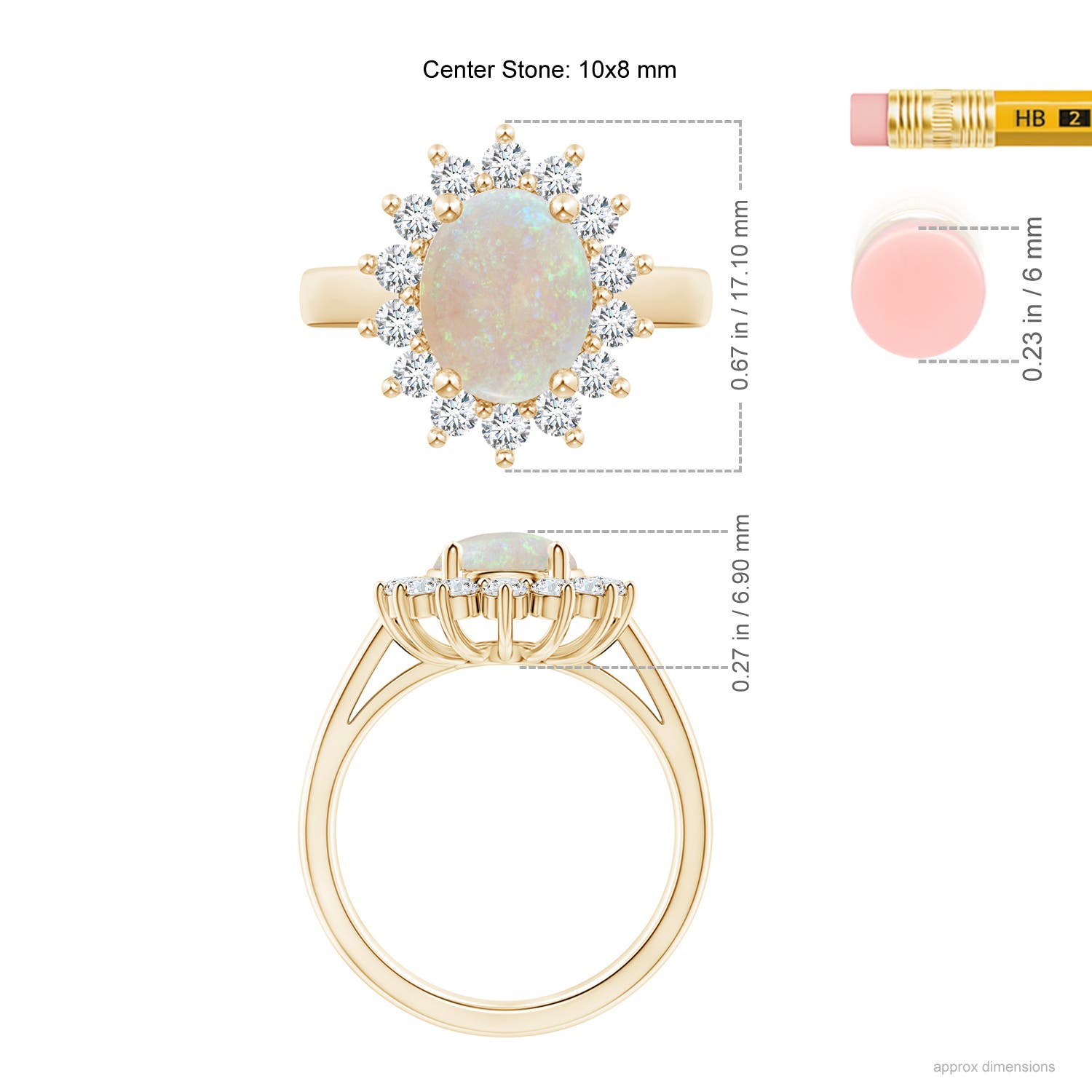 AA - Opal / 2.18 CT / 14 KT Yellow Gold