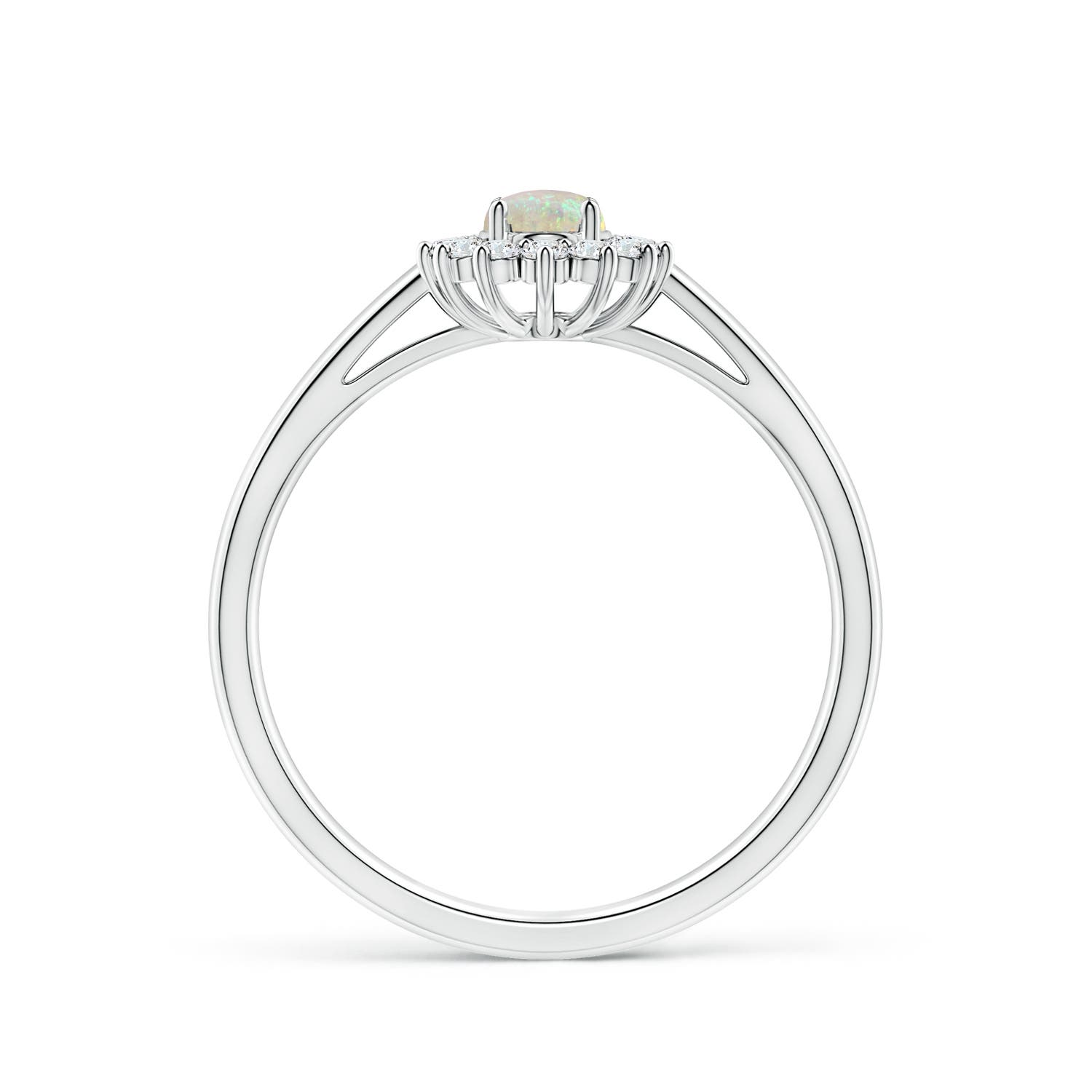 AAA - Opal / 0.26 CT / 14 KT White Gold