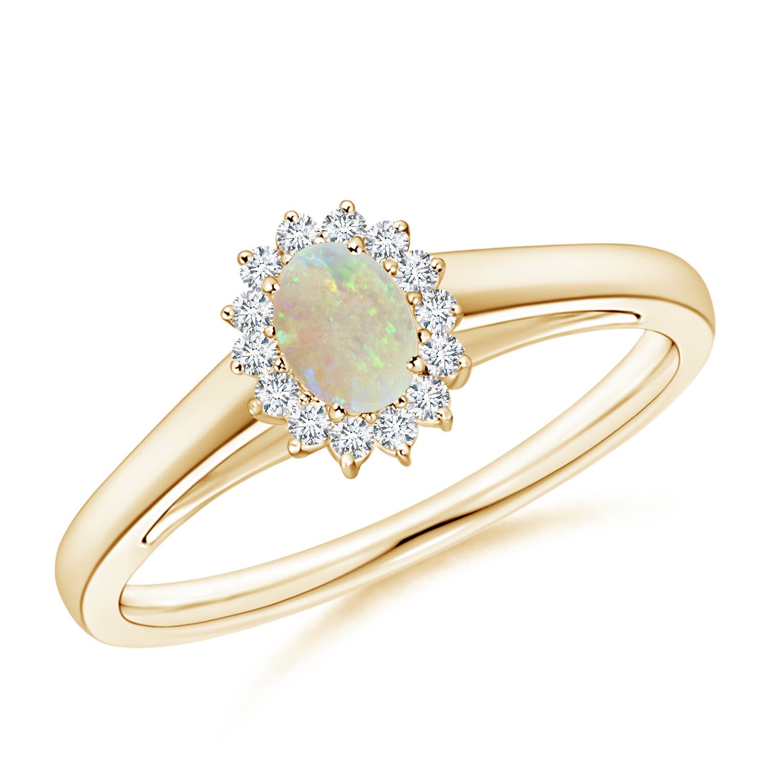 AAA - Opal / 0.26 CT / 14 KT Yellow Gold