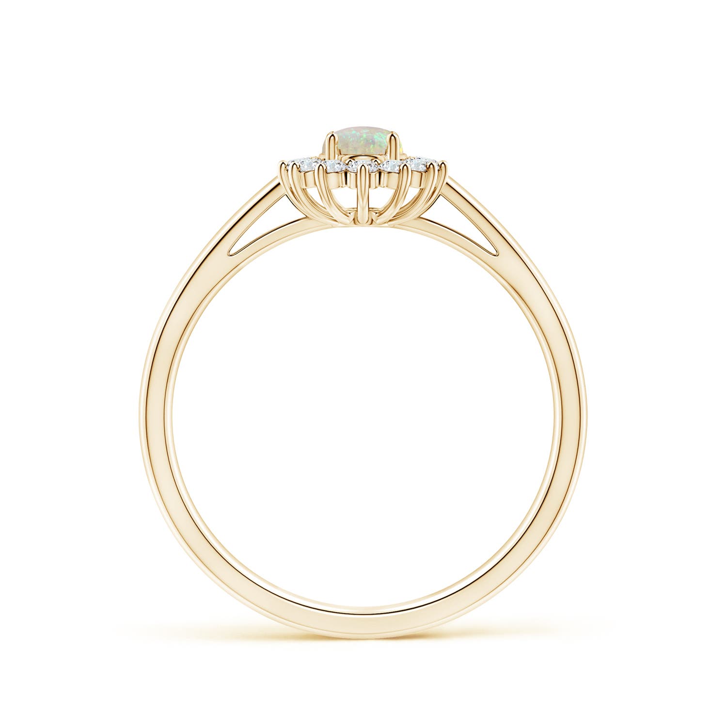 AAA - Opal / 0.26 CT / 14 KT Yellow Gold