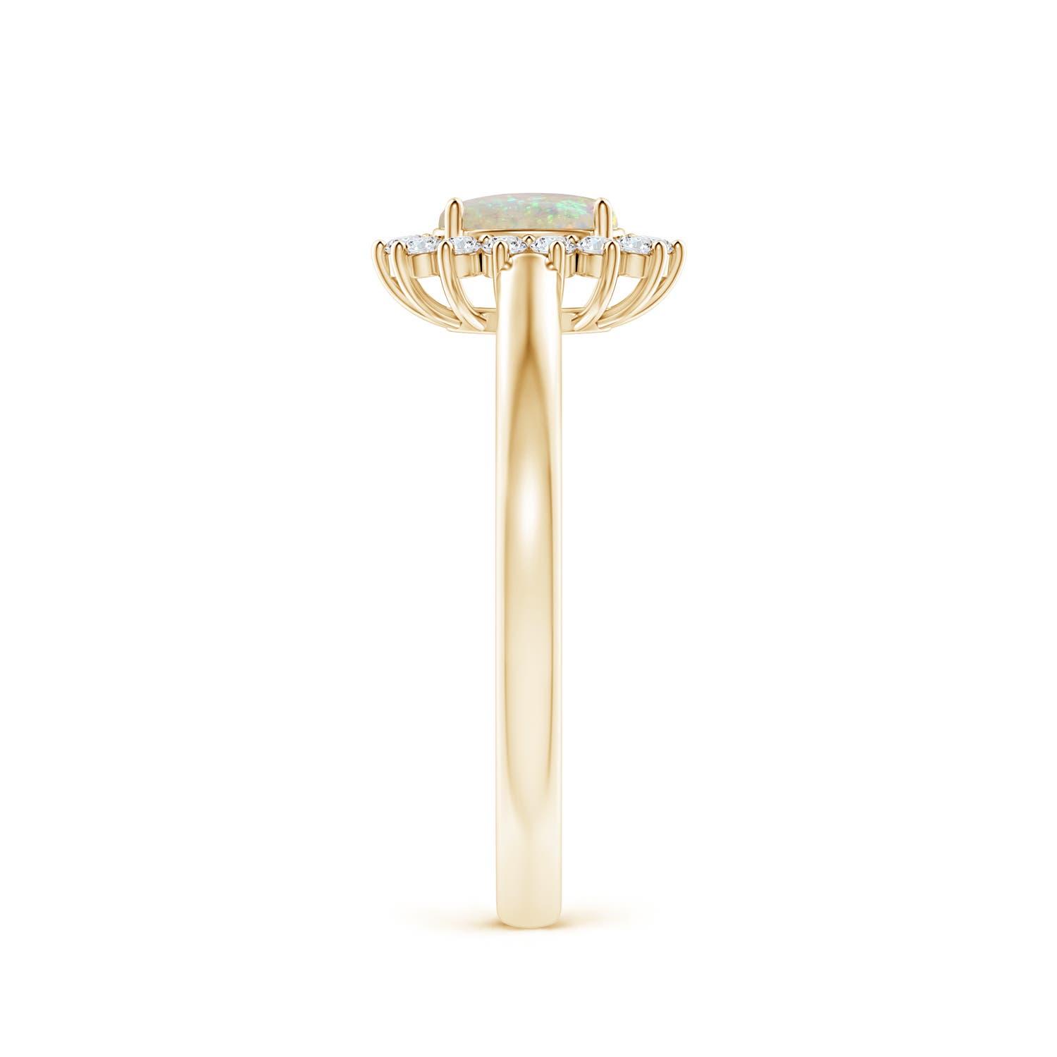 AAA - Opal / 0.26 CT / 14 KT Yellow Gold