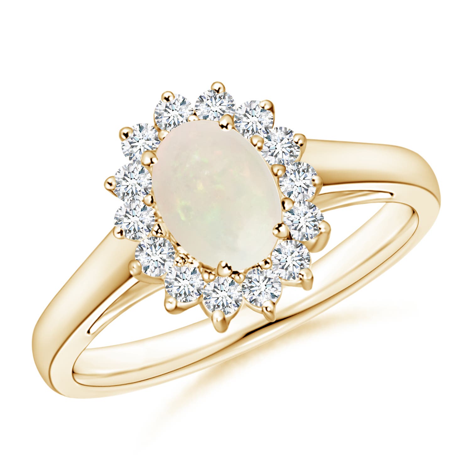 A - Opal / 0.7 CT / 14 KT Yellow Gold