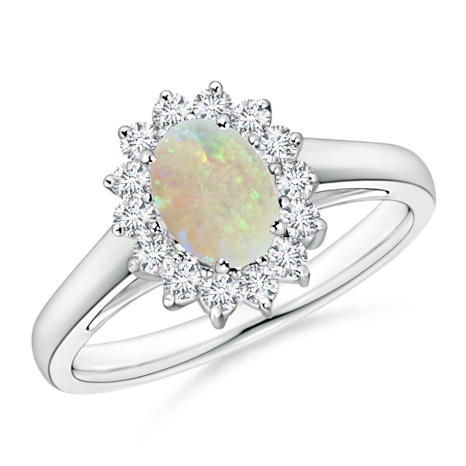 AAA - Opal / 0.7 CT / 14 KT White Gold