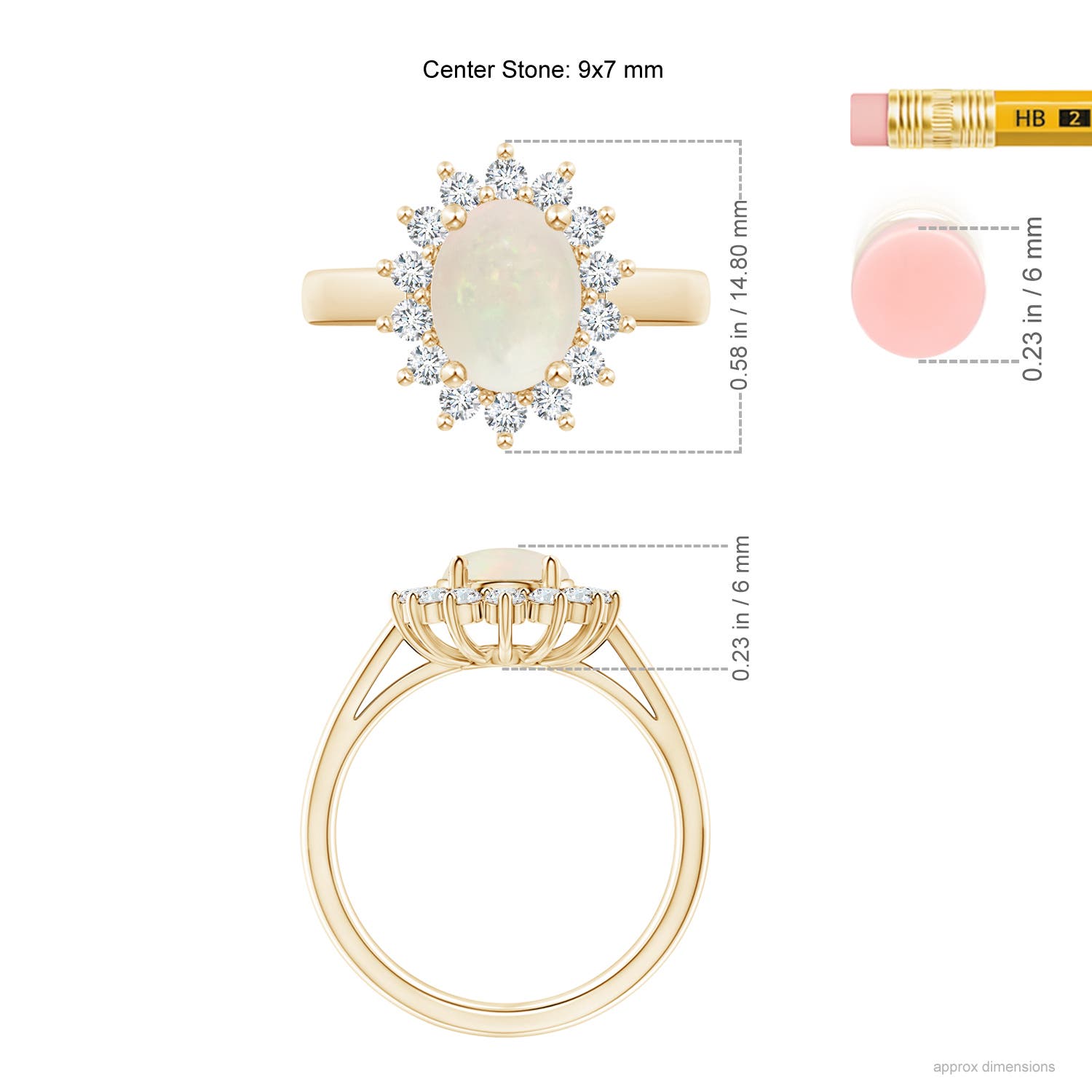 A - Opal / 1.59 CT / 14 KT Yellow Gold