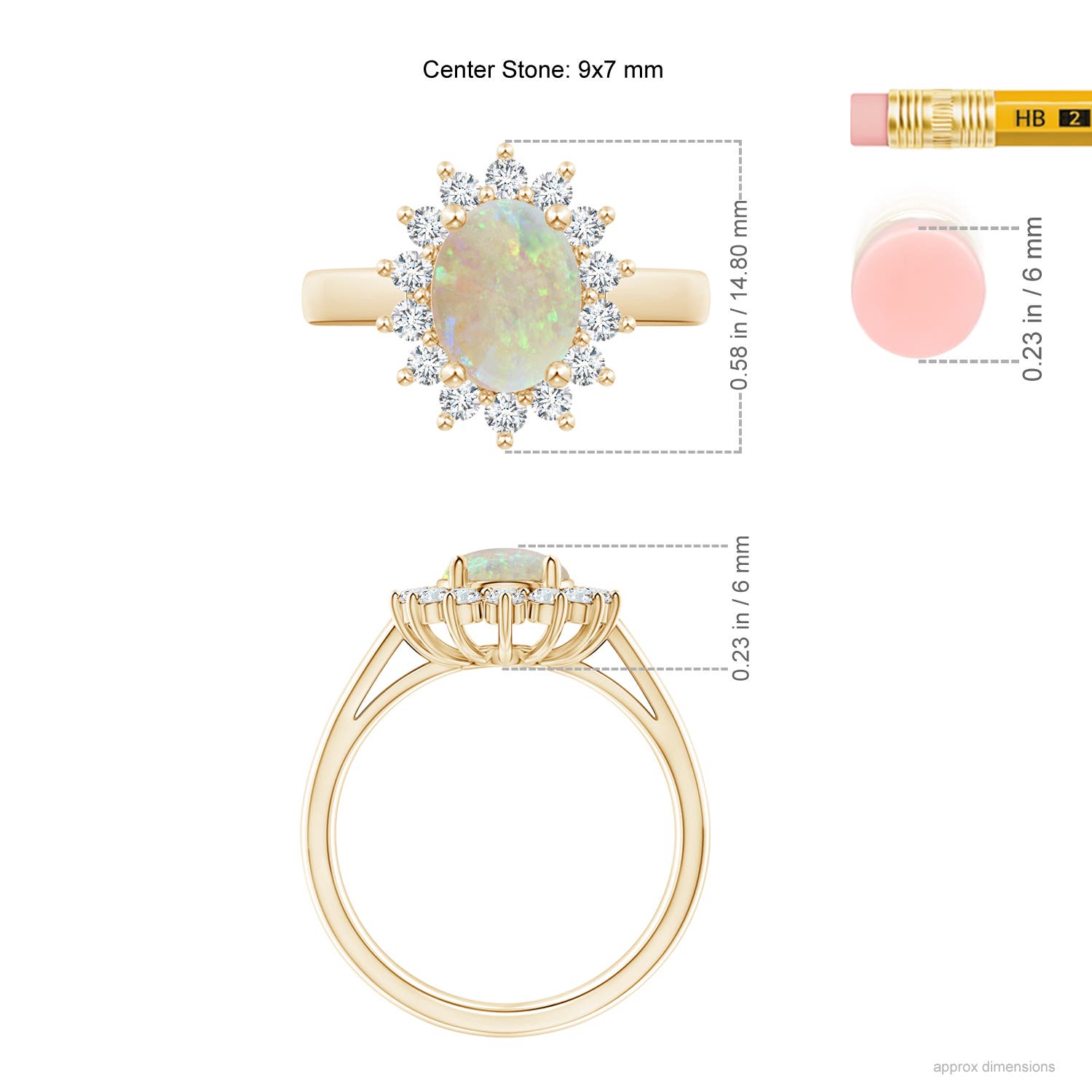 AAA - Opal / 1.59 CT / 14 KT Yellow Gold