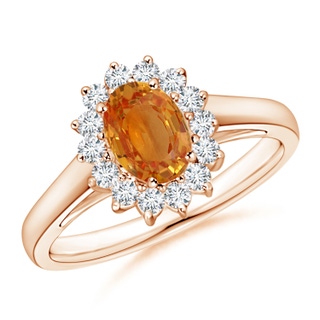 Oval AA Orange Sapphire