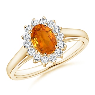 Oval AAA Orange Sapphire