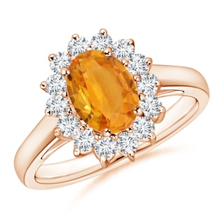 Oval A Orange Sapphire