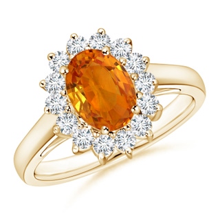 Oval AAA Orange Sapphire