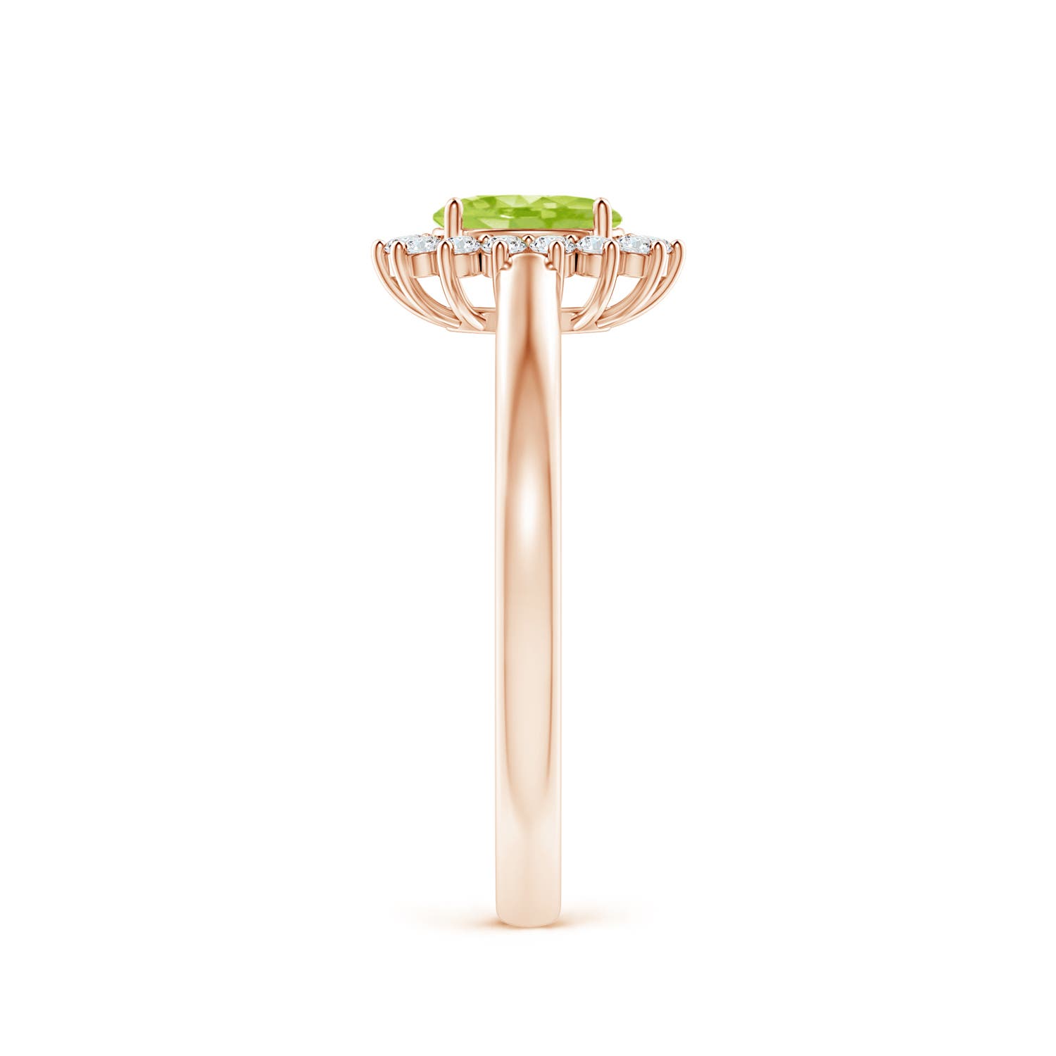 AA - Peridot / 0.31 CT / 14 KT Rose Gold