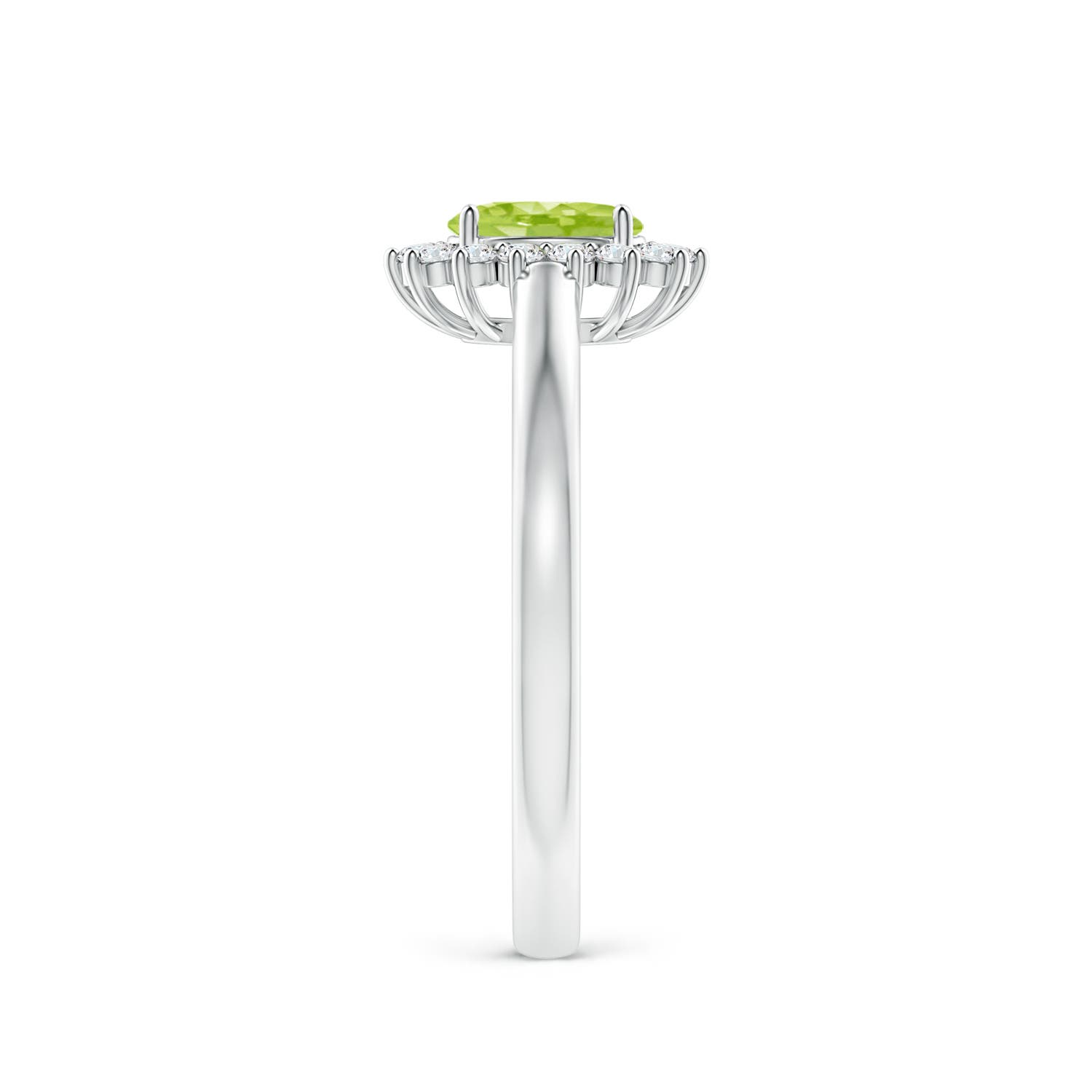 AA - Peridot / 0.31 CT / 14 KT White Gold