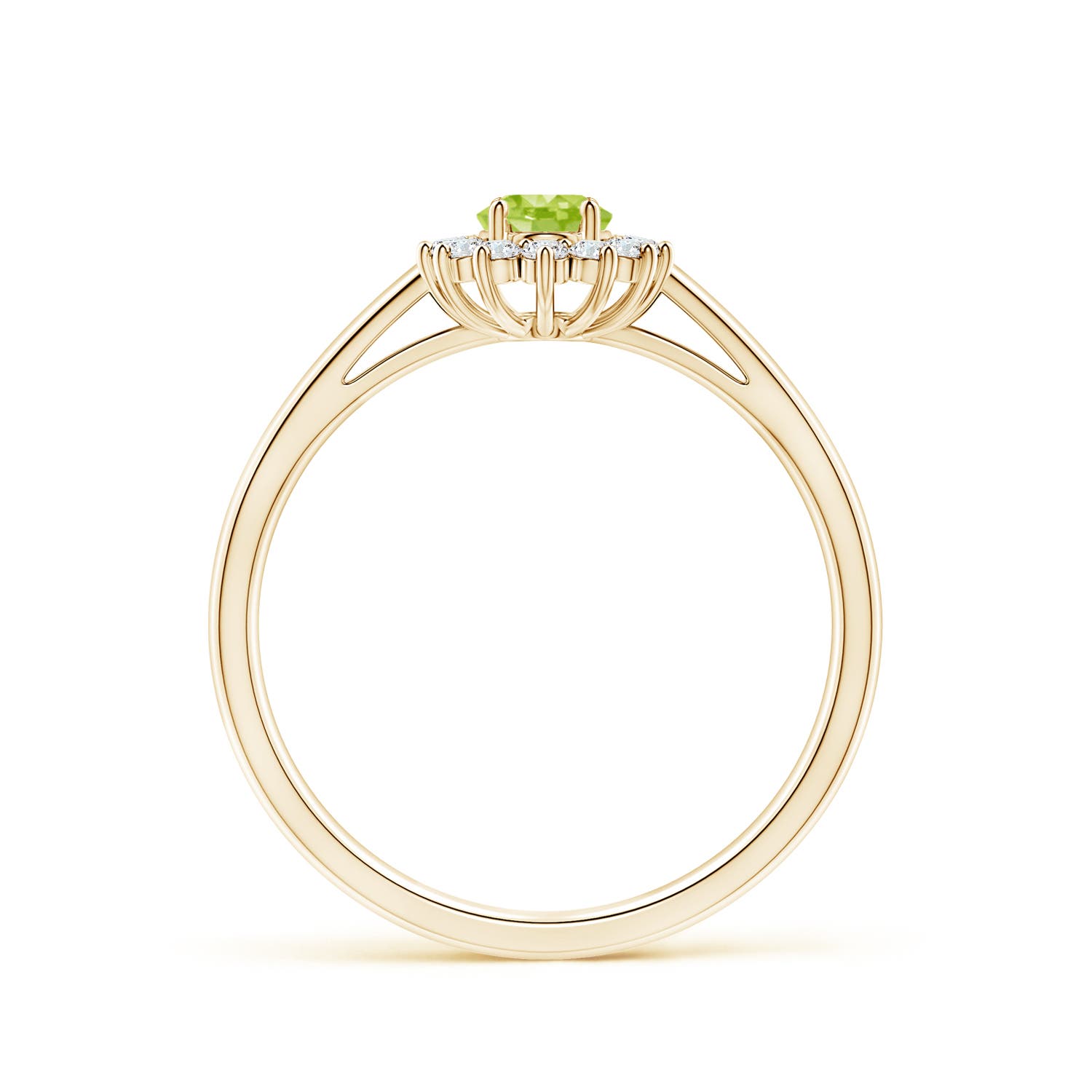 AA - Peridot / 0.31 CT / 14 KT Yellow Gold