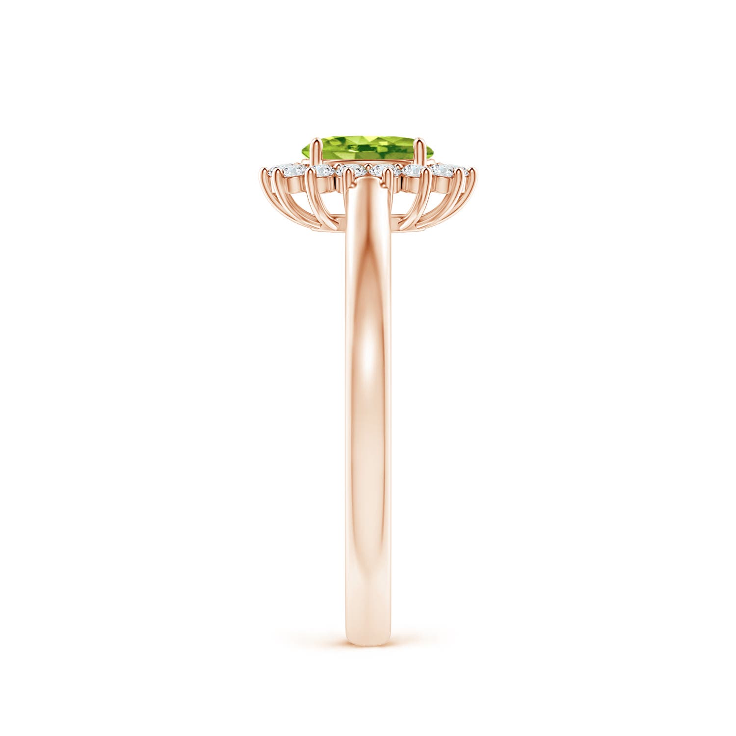 AAA - Peridot / 0.31 CT / 14 KT Rose Gold