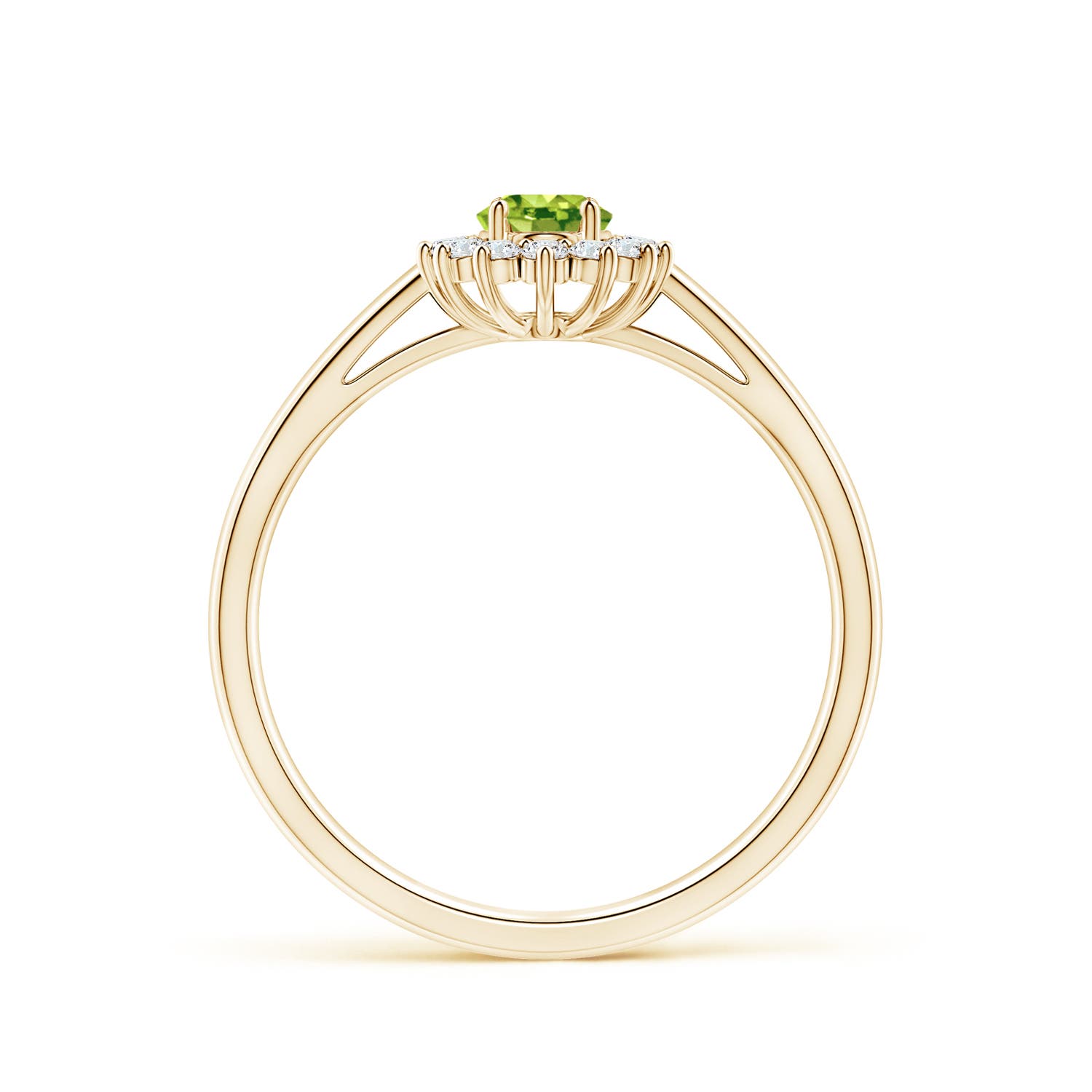 AAA - Peridot / 0.31 CT / 14 KT Yellow Gold