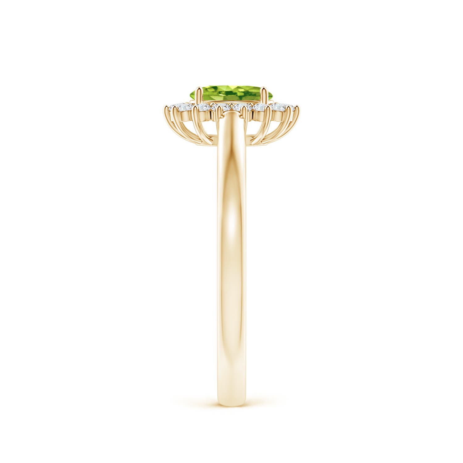 AAA - Peridot / 0.31 CT / 14 KT Yellow Gold