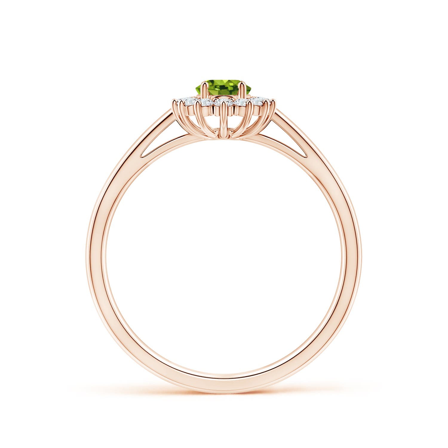 AAAA - Peridot / 0.31 CT / 14 KT Rose Gold