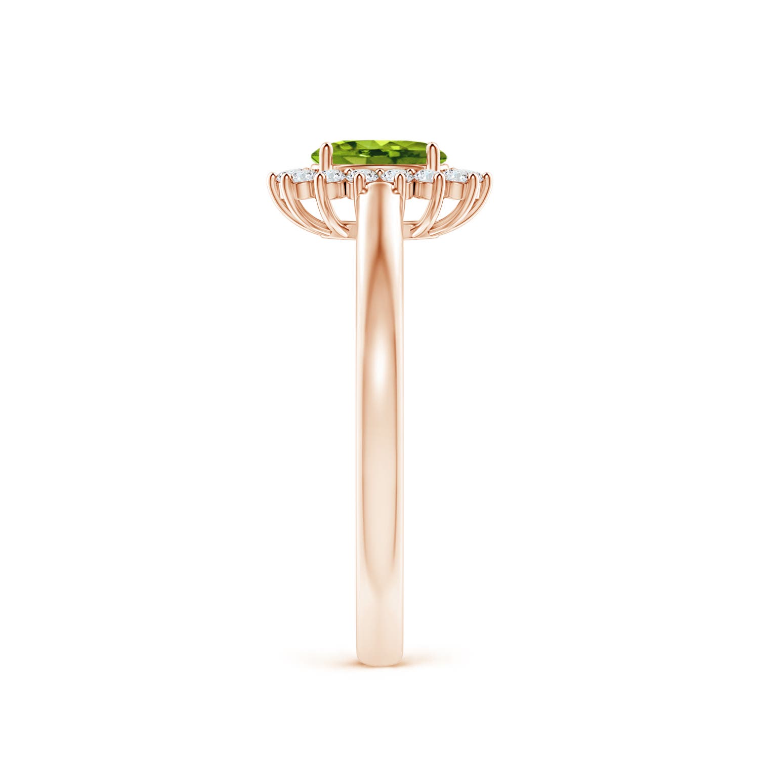 AAAA - Peridot / 0.31 CT / 14 KT Rose Gold