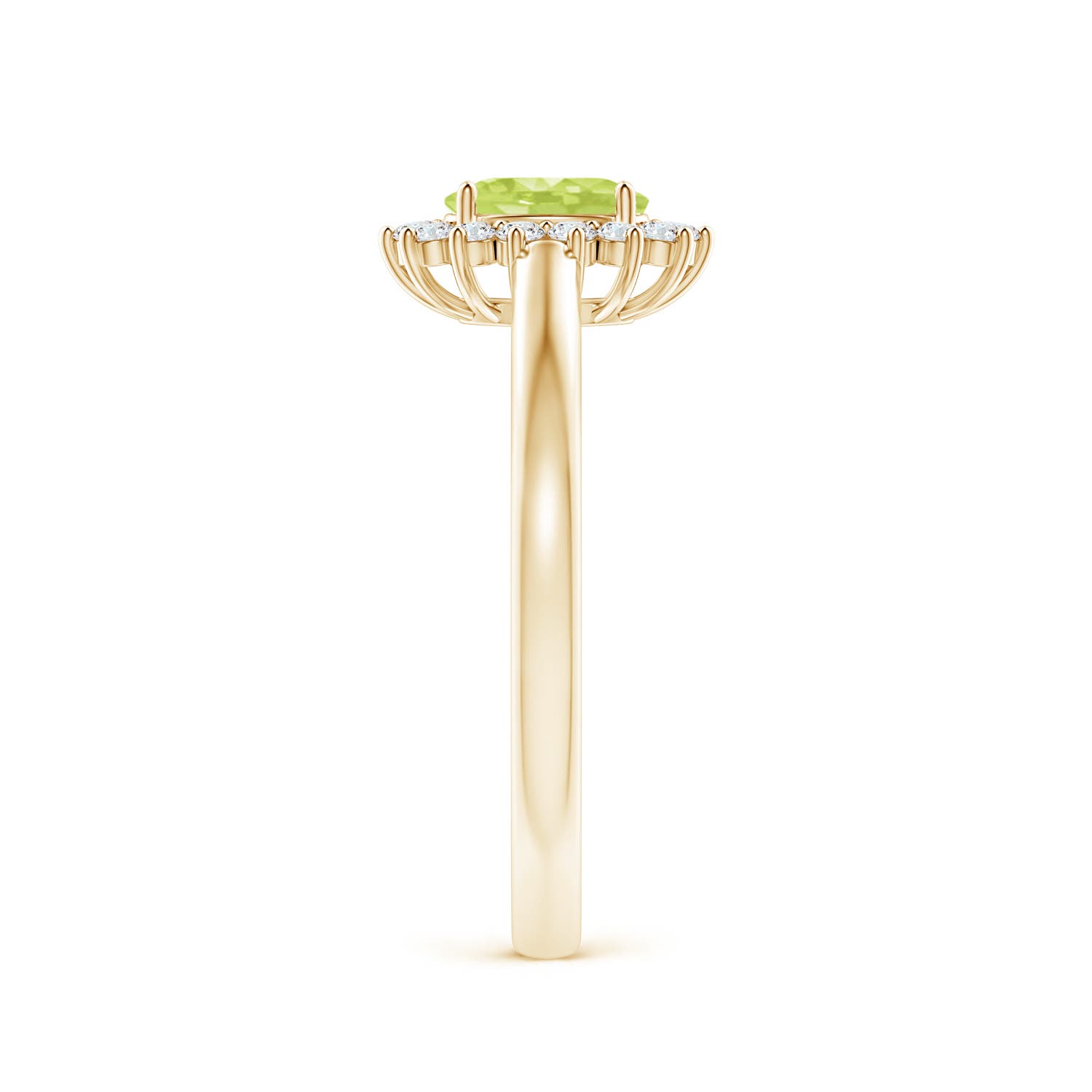 A - Peridot / 0.68 CT / 14 KT Yellow Gold