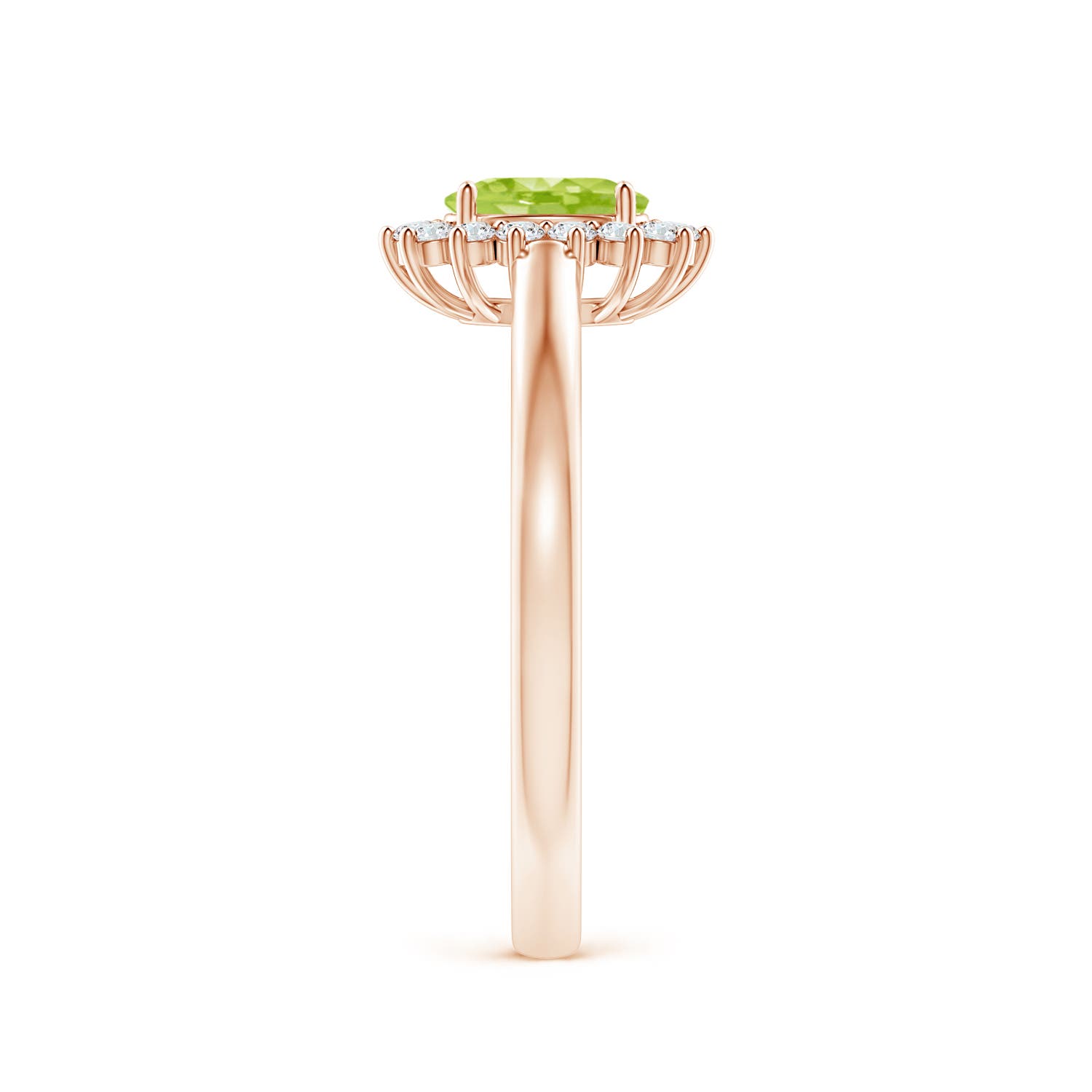 AA - Peridot / 0.68 CT / 14 KT Rose Gold