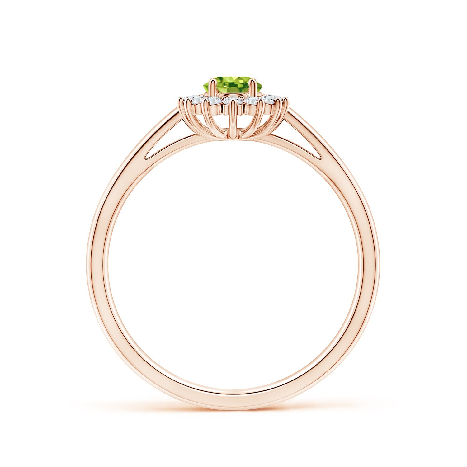 AAA - Peridot / 0.68 CT / 14 KT Rose Gold