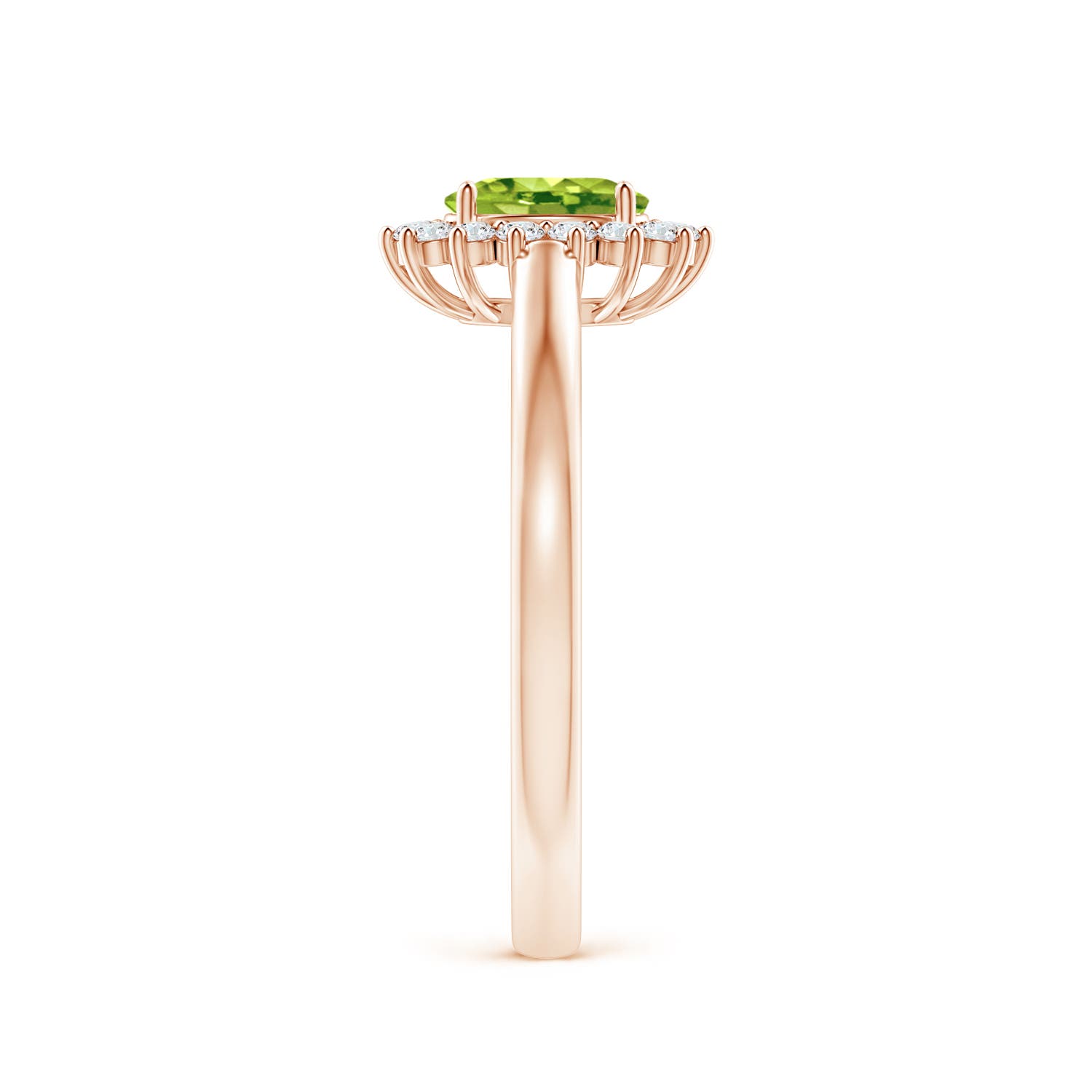 AAA - Peridot / 0.68 CT / 14 KT Rose Gold