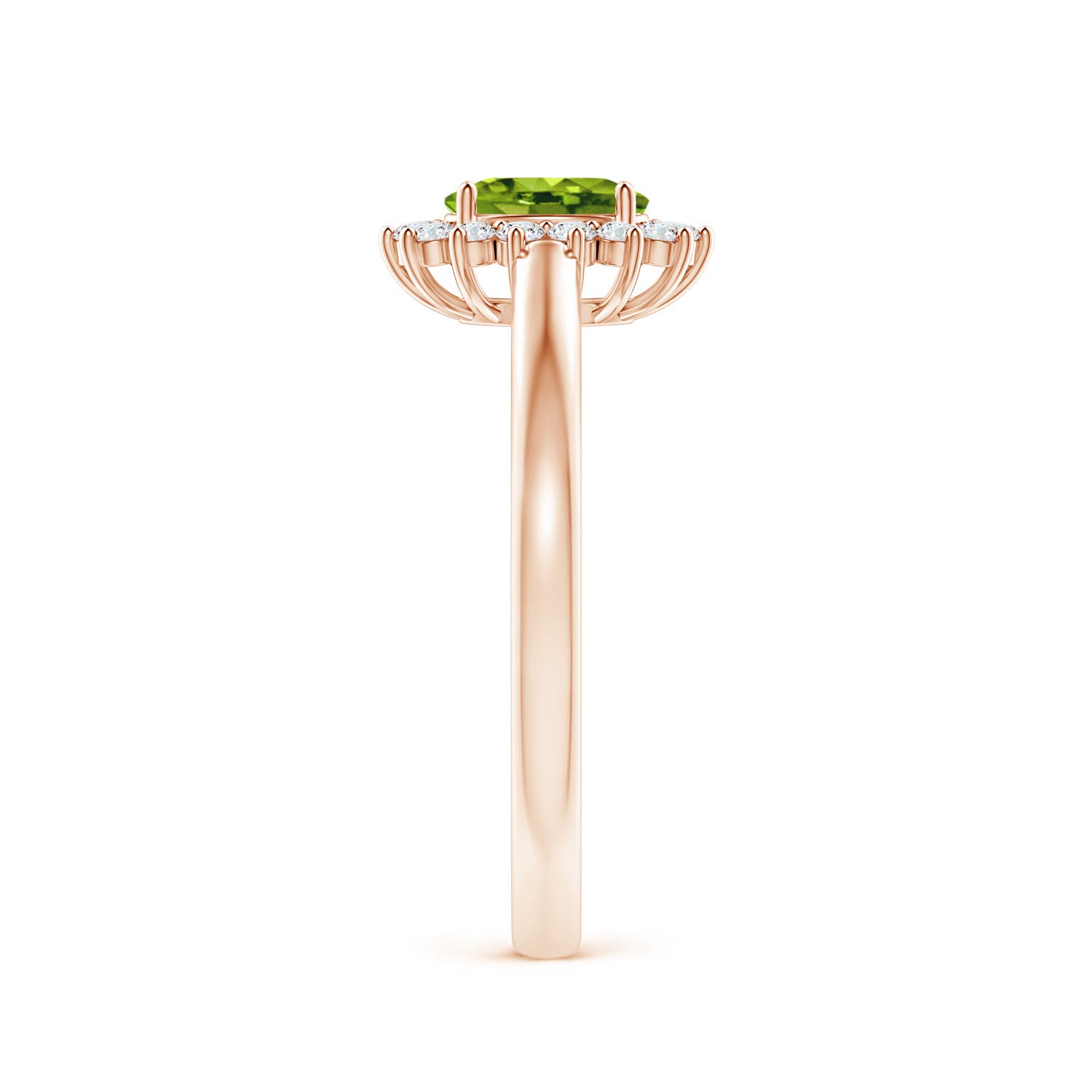 AAAA - Peridot / 0.68 CT / 14 KT Rose Gold